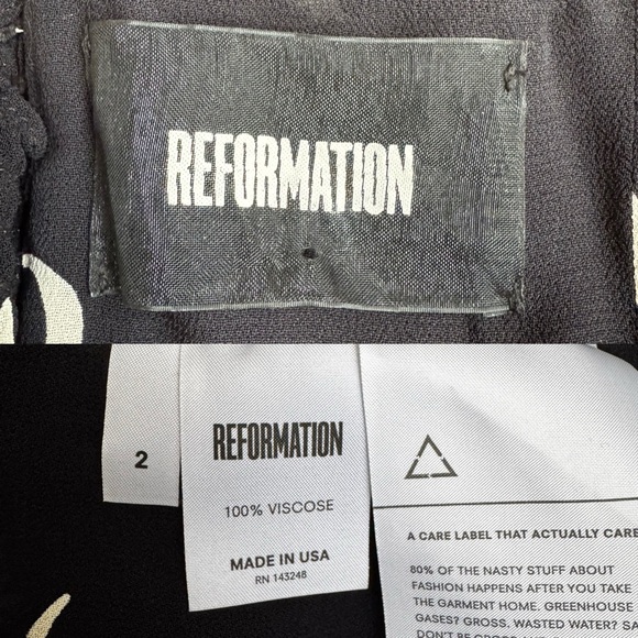 Rare Reformation Armadillo Mini Dress in Estrella Star Moon Print Black Size: 2 - Picture 10 of 10